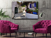 obraz modré okenice